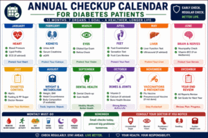 Diabetes Annual Checkup Calendar